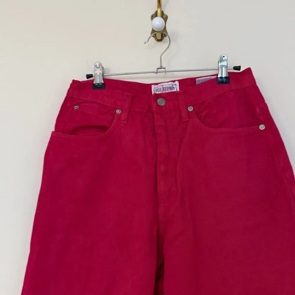 Vintage 90s High Waisted Hot Pink Mom Jeans - Picture 3 of 5
